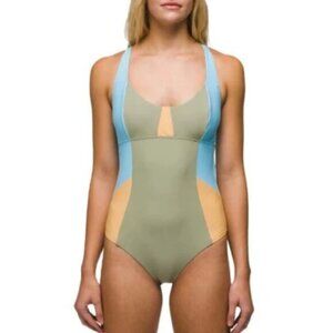 prAna Tulum One Piece Swimsuit Size M | NWT | Sweet Agave Color Block